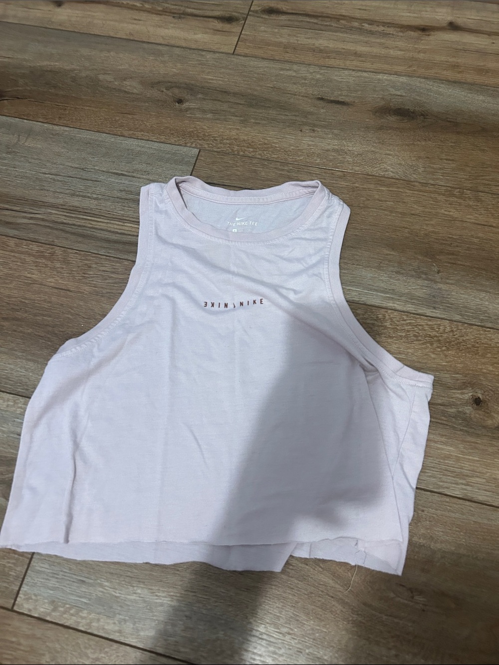 Nike Girls' Pale Pink Cropped Tank